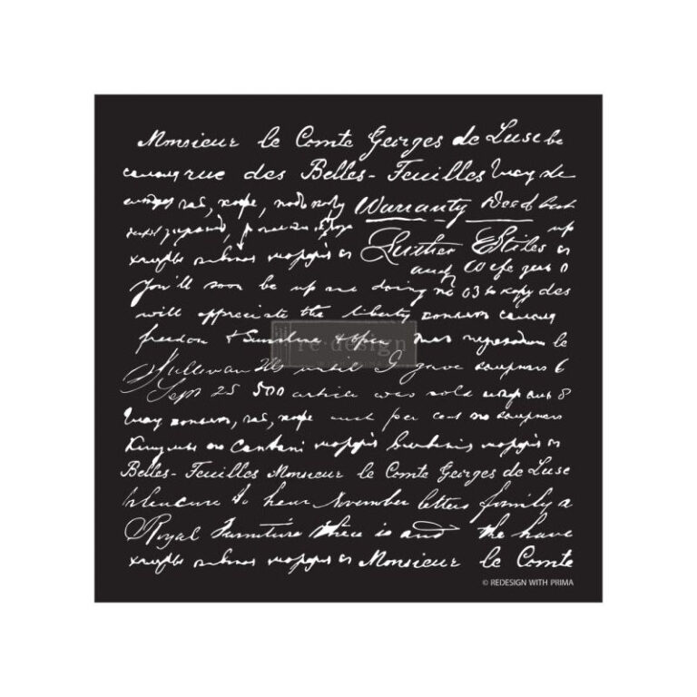 Script Line Decor Patton Script - Decor Stencil - Kacha Furniture | Chalk Style Furniture Paint ...