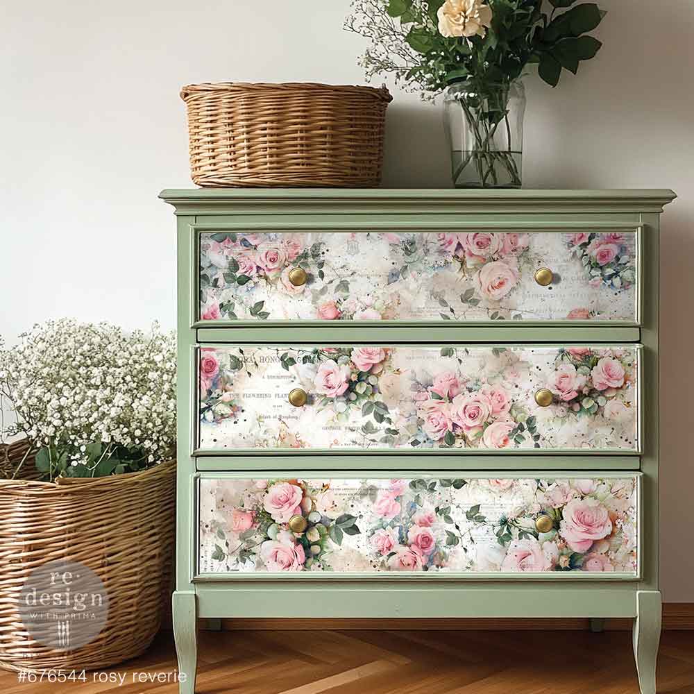 Rosy Reverie - Double Delight Decoupage Fiber Paper Set - Image 2