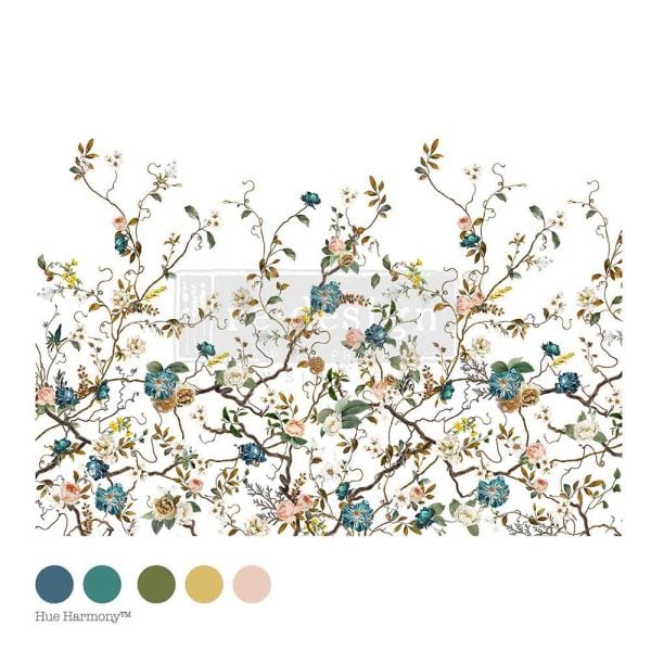 Blue Vine Decor Transfers Size 24″x35