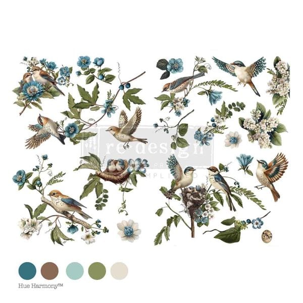 Aviary Elegance Decor Transfers