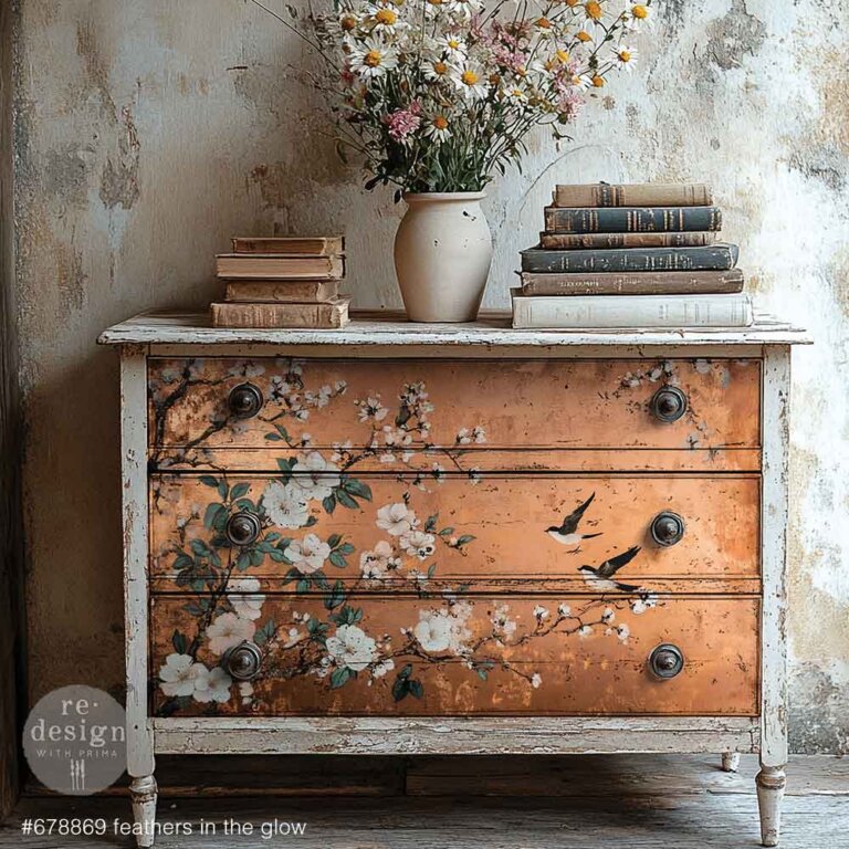 Feathers In The Glow - A1 Decoupage Fiber - Kacha Furniture | Chalk ...