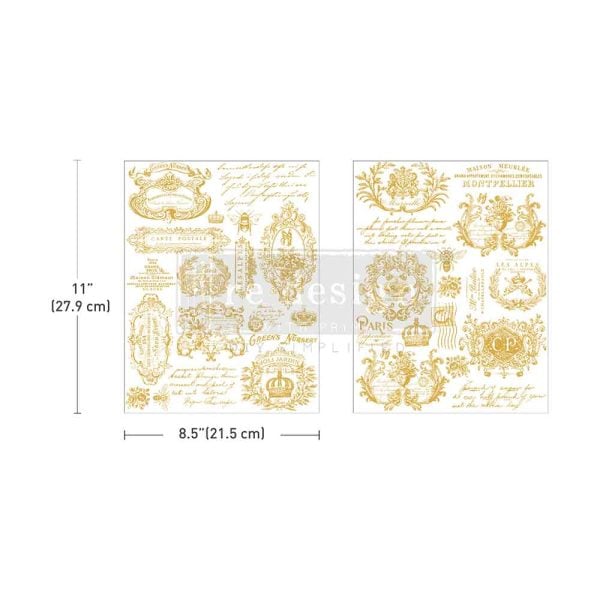 Gilded Memories Gold H2O Transfers