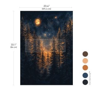 Moonlit Forest A1 Decoupage Fiber