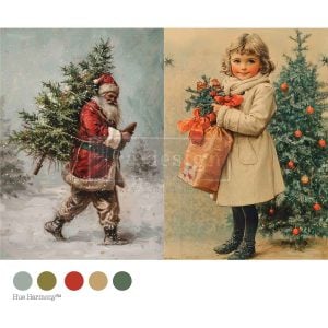 Vintage Tidings A4 Decoupage