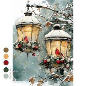 Cardinal Christmas A4 Decoupage