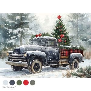 Country Pines Delivery A4 Decoupage