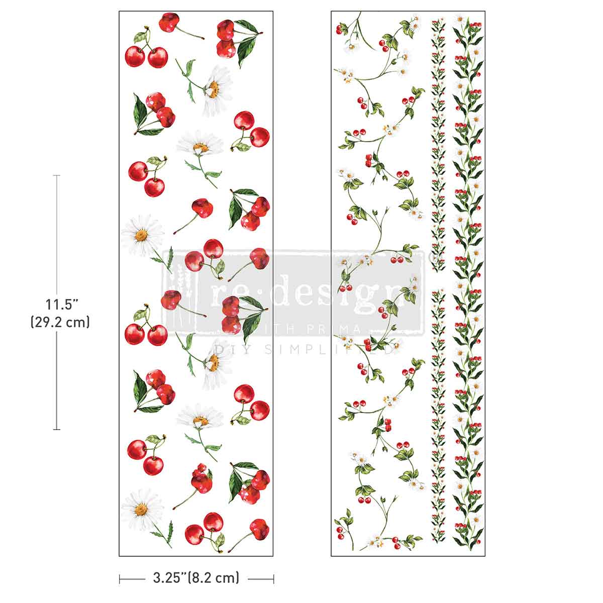 Daisy Cherry Delight Luxe Transfers