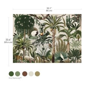 Jungle Bloom A1 Decoupage Fiber – 1 sheet, 23.4″x33.1″