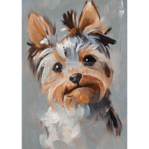 Posh Pup Portraits - A3 Decoupage Fiber