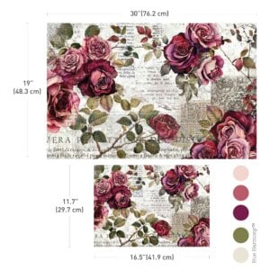 Crimson Elegance - Double Delight Decoupage Paper Set