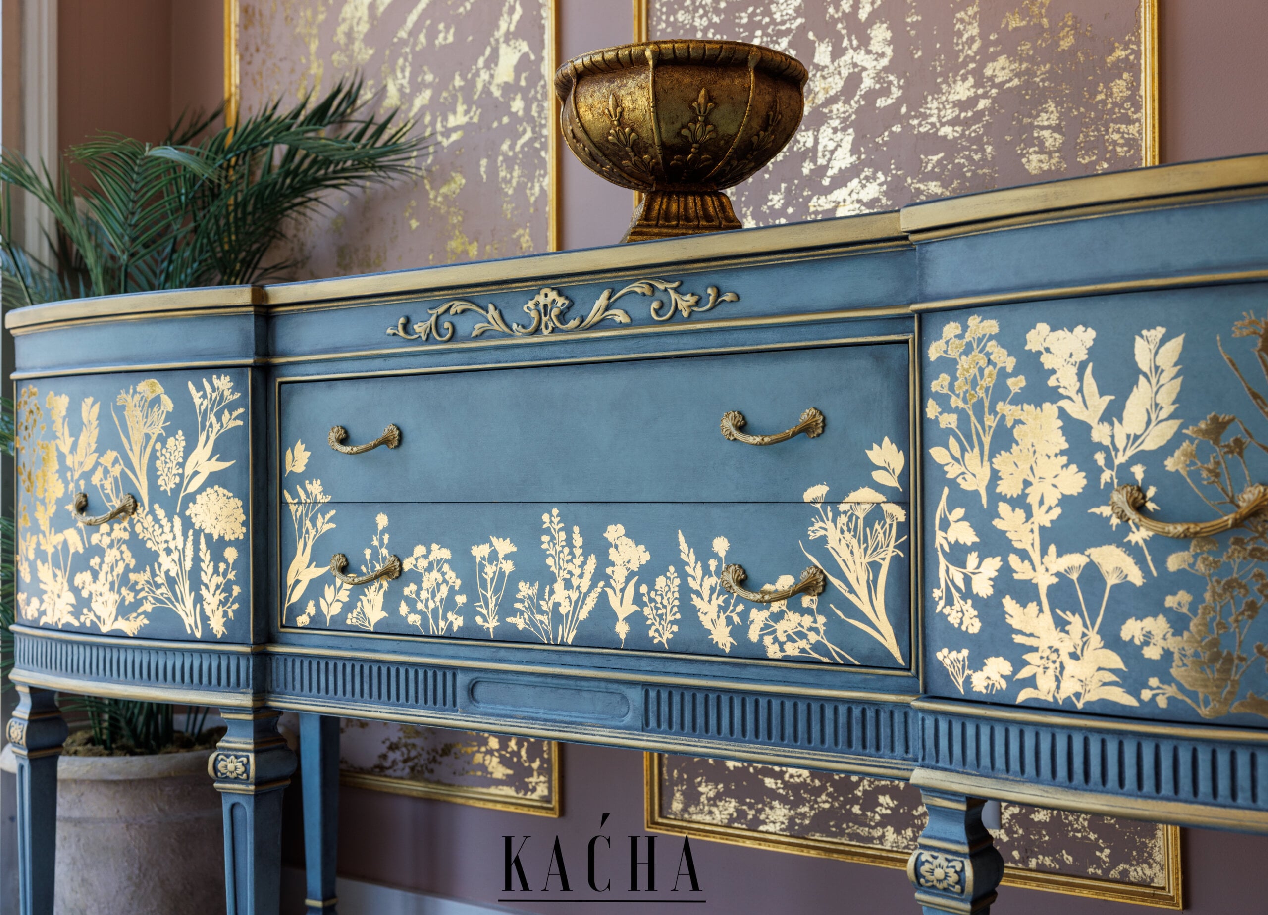 *NEW* Kacha Luxe Foliage - Gold Foil Decor Transfer - Image 4