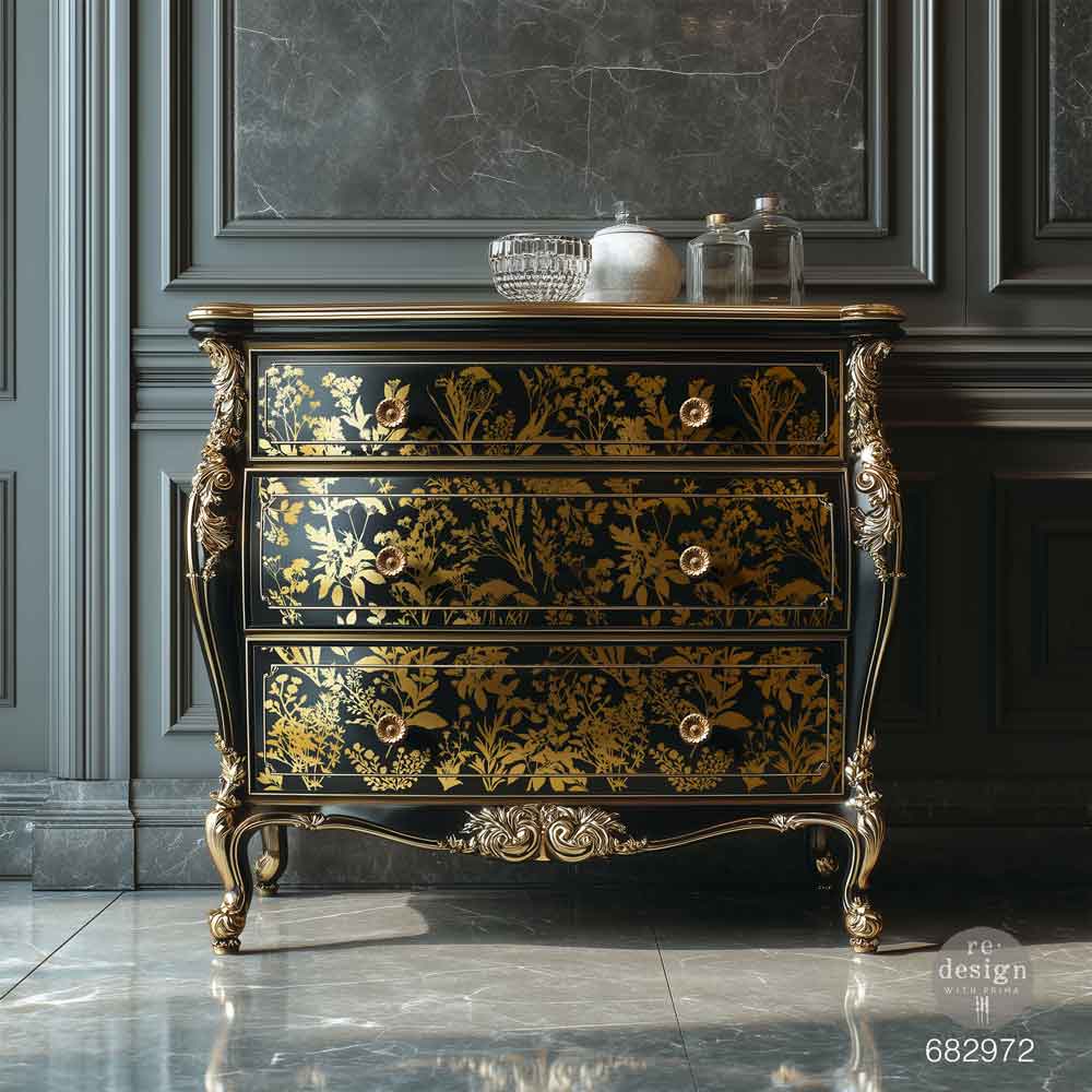 *NEW* Kacha Luxe Foliage - Gold Foil Decor Transfer - Image 6