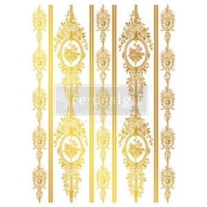 *NEW* Kacha Chateau Filigree - Gold Foil Decor Transfer